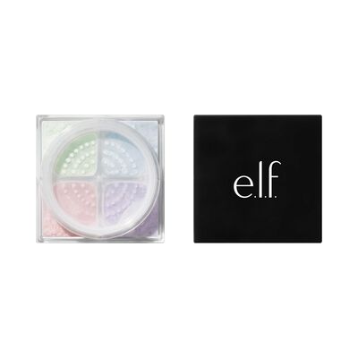 E.L.F. SET IT BRIGHT CORRECTING & BRIGHTENING SETTING POWDER QUAD (CUARTETO DE POLVO SUELTO PARA ROSTRO)